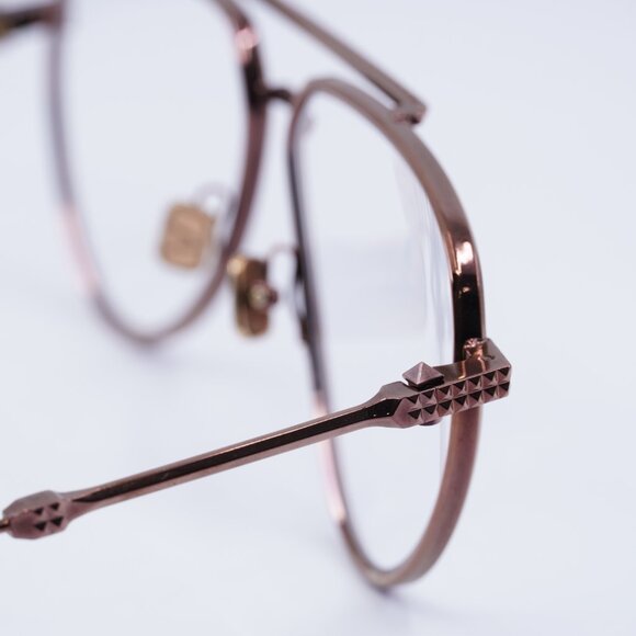 Valentino V-STUD-II VLX-133C Eyeglasses Gold Rose 59mm Aviator Frame - Picture 7 of 10